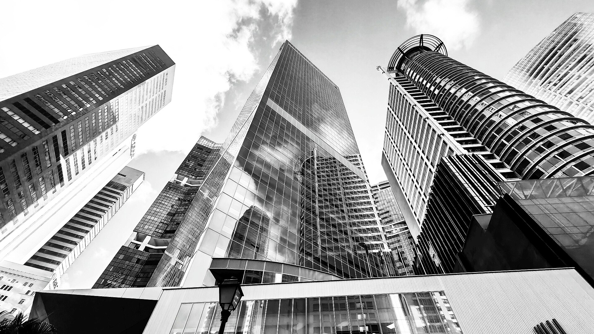 Office towers in a financial district